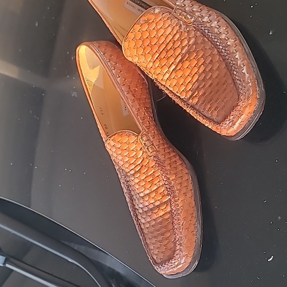 Florsheim Men's Shoes Size 10 Royal Imperial Brown Woven Leather Vintage Loafer - Picture 3 of 9